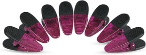 Thick Plastic Strong Clips With Neodymium Magnet - 3-1/4" Length 8pc - Pink - Picture 1 of 6