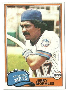 Jerry Morales New York Mets #377 - Topps casi nuevo-como nuevo 1981 - Imagen 1 de 2