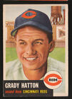 1953 Topps #45 Grady Hatton Cicinnati Reds Ex/Mt Nm Baseball Card
