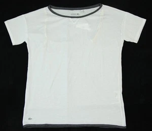 Lacoste Sport White Light Viscose Blend Tee sz. 42/10 TF5990 BNWT 100% Authentic - Picture 1 of 7