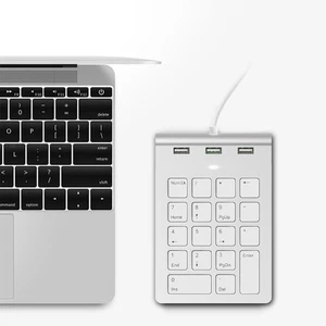 Wired USB Numeric Keypad, Digita Keyboard Ergonomic Portable 18 Keys Num Pad - Picture 1 of 7