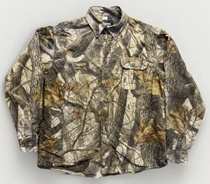 VTG Realtree Hardwoods Camo Long Sleeve Button Up Hunting Shirt Medium Cotton - Picture 1 of 20