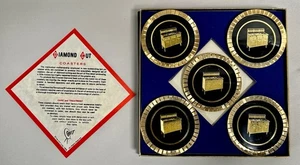 "5" Vintage Retrò Taglio Diamante Commerciale Fornello Forno Pubblicità Sottobicchiere (A10) - Foto 1 di 11