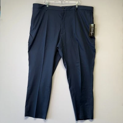 NUEVO CON ETIQUETAS Walter Hagen Para Hombres Azul Marino Calce Recto Resistente a Arrugas Grande y Alto Talla 48x30 Foto 1 de 4