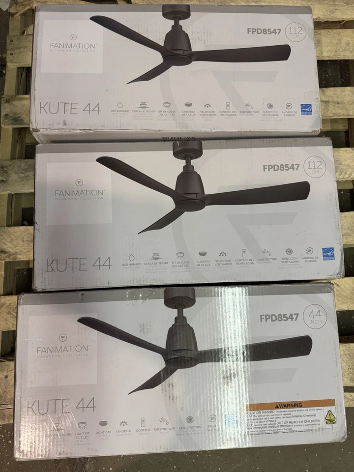 Fanimation FPD8547 Kute 44" 3 Blade Outdoor Ceiling Fan - Image 1 of 1