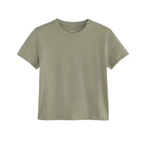T-shirt Everlane The Box Cut in cotone essenziale verde salvia, taglia media - Foto 1 di 2