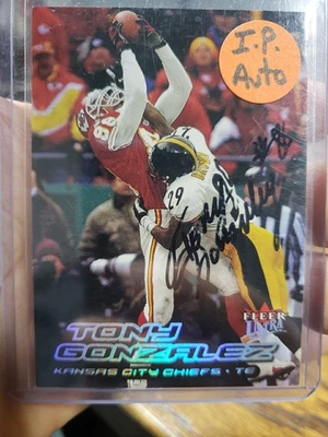 2000 Fleer Ultra Tony Gonzalez In Person Auto Kansas City Chiefs HOF - Image 1 of 3