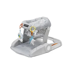 Asiento de actividad para bebé ajustable en piso de 2 posiciones gris Bright Starts para aprender a sentarse - Imagen 1 de 5