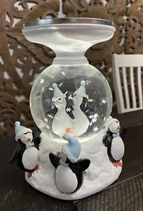 Bath & Body works christmas 2021 Penguin light up musical large candle holder - Picture 1 of 6