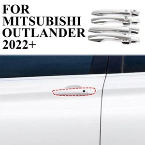 Cubierta de manija de puerta lateral cromada 4 piezas para Mitsubishi Outlander 2022 - Imagen 1 de 5