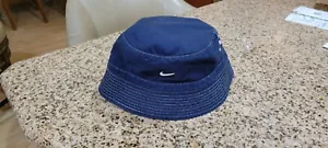 VTG ADULT UNISEX MEN'S NIKE JUST DO IT BUCKET navy, hat, cap 1987-94 ? - Picture 1 of 7