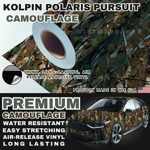 Premium Camouflage Camo Kolpin Polaris Pursuit Car Vinyl Wrap Decal Sheet Film - Picture 1 of 3