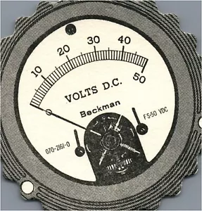 Etiqueta de posavasos publicitarios eléctricos de alto voltaje Beckman vintage B656 - Imagen 1 de 2