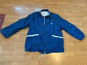 Vtg 70s Weather Tamer Rain Jacket Windbreaker USA Made Sz 42 Blue - Picture 1 of 13