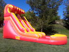 Volcano Red Wave 15 Foot Inflatable Water Slide Commercial PVC NO Blower