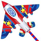  58" Fighter Plane Kites for Kids Easy to Fly, Kite for Adults, with Kite Reel 