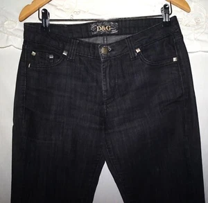 DOLCE & GABBANA Rare High Waist Slim Jeans Women's Sz 32 Charcoal Made In Italy - Picture 1 of 19