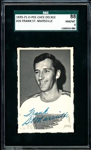 1970-71 OPC O PEE CHEE DECKLE EDGE #26 Frank st. Marseille SGC 8 NM-MINT Blues - Picture 1 of 2