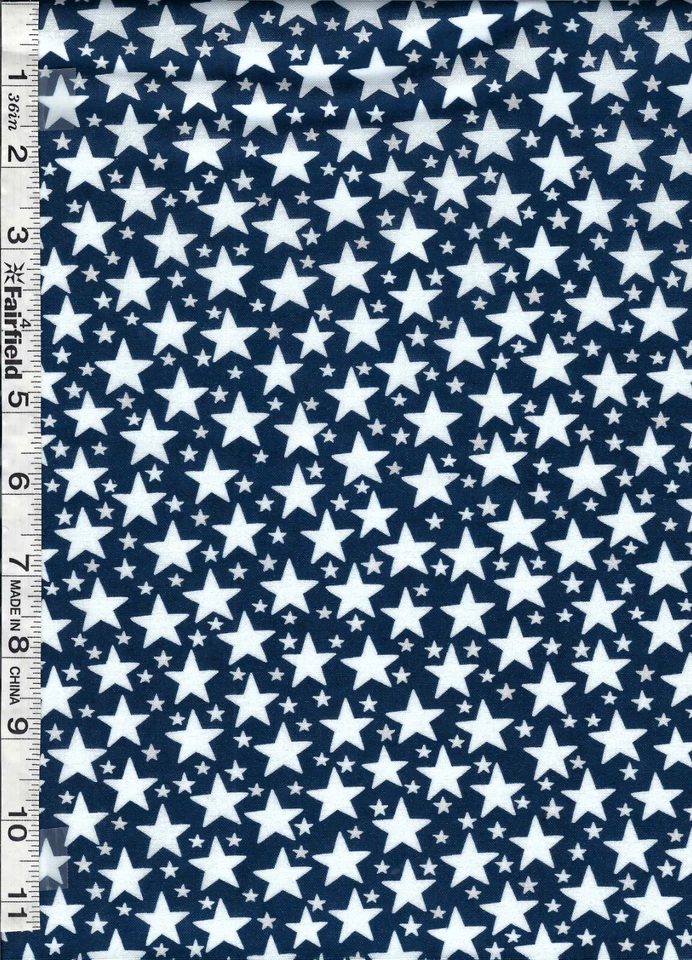 Americana Patchwork Allover Blue Stars de P & B Textiles por parte Foto 1 de 1