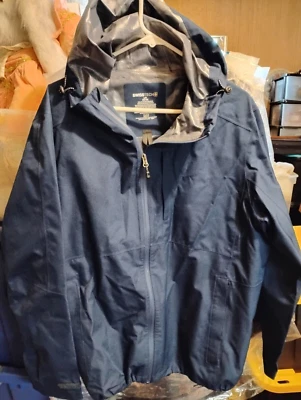 Swiss Tech Blue Weatherproof Rain Resistant Jacket Full Zip Coat Hooded Lined L - Image 1 of 3