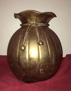 Brass Vase planter Made In India  7”- 8” in diameter - Picture 1 of 7