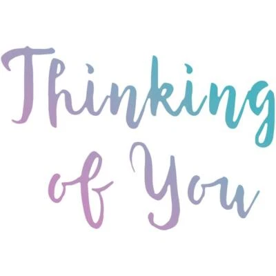 Thinking of You - Le Petit Jardin Clear Stamp -Couture Creations sentiment stamp