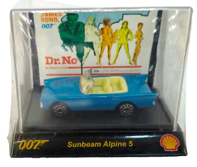 Shell 🚗 SUNBEAM ALPINE 5 🚗 James Bond 007 - DR. NO 🆕 1:64 Model Diecast Car - Image 1 of 4