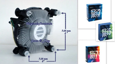 Intel Core i3-7100 i3-7300 i7-7320 Heatsink Cooler Fan for PC Desktop  - New - Image 1 of 4