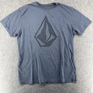 Camisa Volcom Para Hombres XL X-Large Azul Manga Corta Logo Algodón Informal Cuello Redondo - Imagen 1 de 4