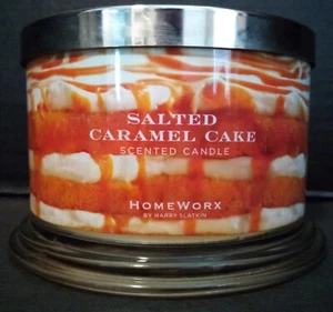 Homeworx by Harry Slatkin Salted Caramel Cake Scented 18oz Candle NEW IN BOX - Picture 1 of 7