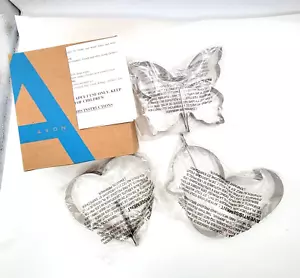 Set 3 nuovi stampi per pancake figurativi AVON CUORE ANATRA FARFALLA acciaio inox - Foto 1 di 1