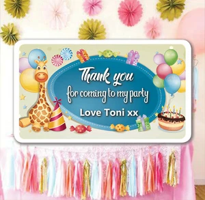 21 Birthday Party Bag Stickers Sweet cone Labels Balloons Personalised - Picture 1 of 2