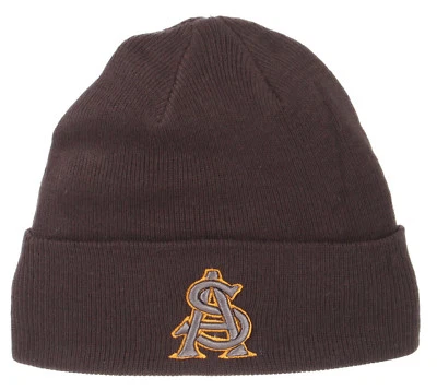 ARIZONA ST. SUN DEVILS NCAA ALL GRAY CUFFED KNIT BEANIE Z WINTER SKI CAP HAT NWT - Image 1 of 2