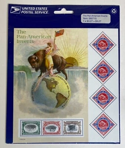 Hoja de estampillas de franqueo de The Pan-American Inverts artículo 560715 sellada - Imagen 1 de 2