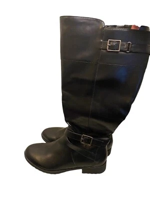 Botas de montar negras Kim Rogers para mujer talla 9 media pantorrilla ecuestre cremallera lateral Foto 1 de 4