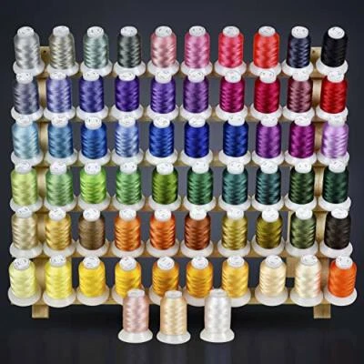 63 Colors Polyester Embroidery Machine Thread Kit 500M Every Spools - Image 1 of 4