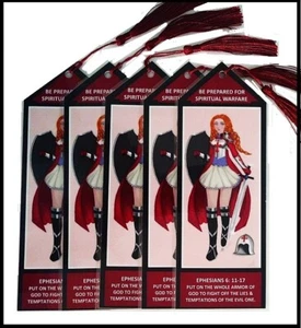 Five (5) New 2024 Custom Made Faith Based Bookmarkers - Double Sided & Laminated - Bild 1 von 9