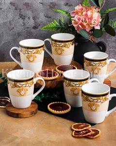 Opulent 6-Piece Mug Set – Baroque-Style Designer Inspired Elegance - Picture 1 of 7