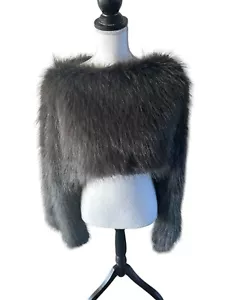 ZARA NWT FW16 BLACK FAUX FUR SWEATSHIRT LIMITED EDITION 3692/953/524 Sz M/L - Picture 1 of 5