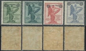 1924 REGNO SOPRASTAMPATI 4 VALORI SENZA FILIGRANA CERTIFICATO MNH ** - E208 - Picture 1 of 2