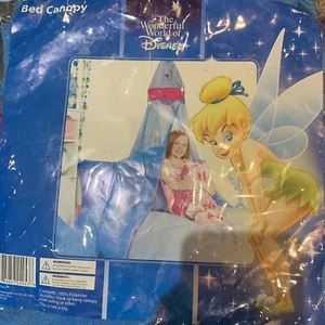 Disney Tinkerbell Bed Canopy - Blue New In Sealed Package - Picture 1 of 2