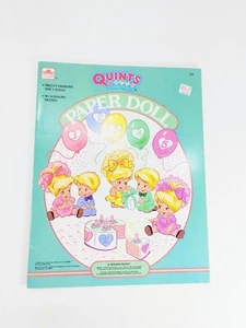 Muñecas de papel vintage Quints 5 veces la diversión 1990 sin cortar libros dorados nuevos - Imagen 1 de 5