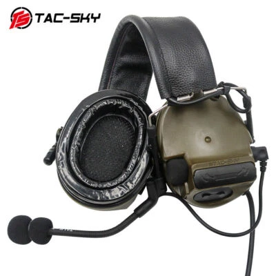 TAC-SKY Tactical COMTAC III C3 Noise-Reduction Pickup Headset FG Green Headphone - Image 1 of 4