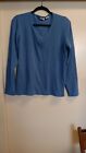 Faded Glory Stretch Women's Cotton/Spandex Long Sleeve Blue Ribbed Top Size XL