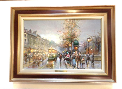 Pintura Francesa Original al Óleo Armand Lourenco Enmarcada De Colección Firmada con Historia Foto 1 de 4