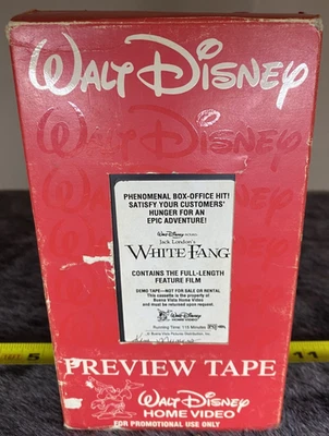 Rare 1991 Walt Disney White Fang Promotional VHS - Image 1 of 3