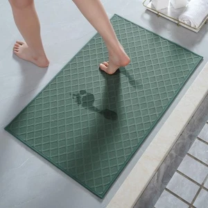 Ultra Thin Bathroom Rugs, Rubber Backed Bath Mats for Bathroom Non Slip, Abso... - Picture 1 of 7