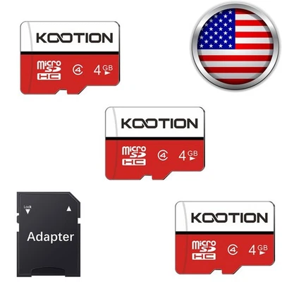Kootion 3pcs Ultra Micro SD card 4GB Memory Card SD Card TF Card W+ 1Pcs Adapter - Image 1 of 4