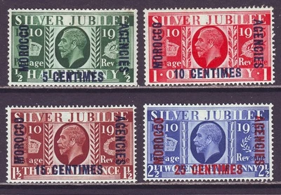 Conjunto Morocco Agências Espanholas 1935 SC 422-425 MH Jubileu de Prata - Imagem 1 de 2