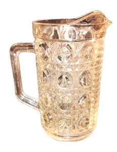 Vtg Indiana Glass Pitcher Cream/Syrup Windor Pattern 7 " Clear Colorless MCM GUC - Picture 1 of 7
